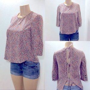 Zara Basic tie-back blouse